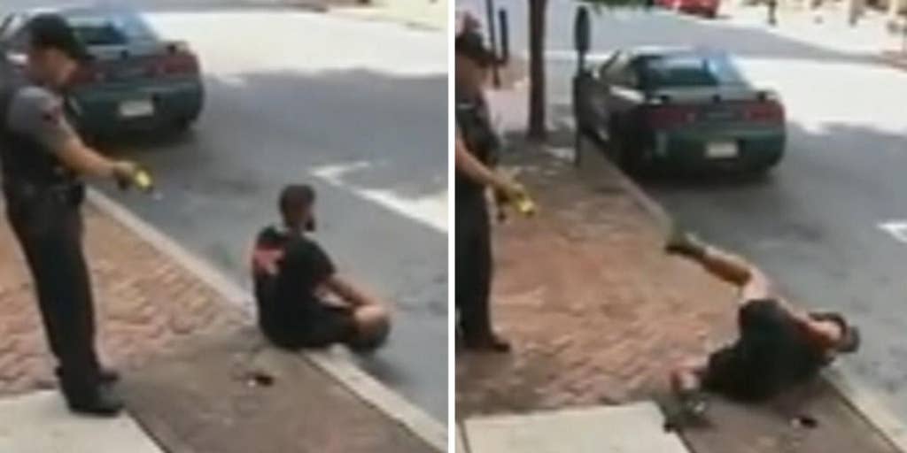 Cop Uses Stun Gun On Man Sitting On Curb | Fox News Video