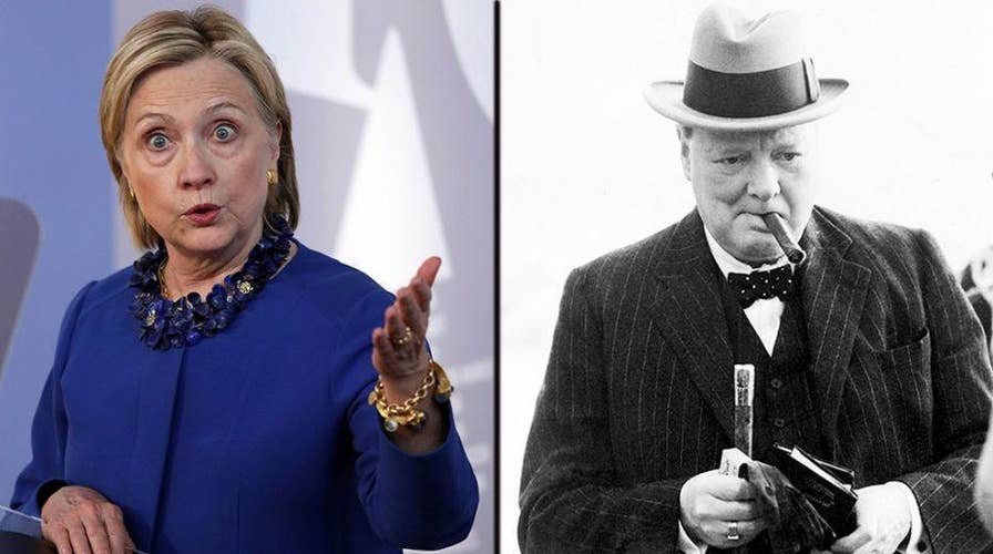 Hillary Clinton compares herself to Winston Churchill