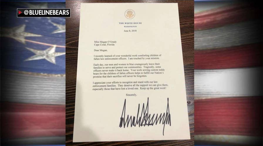 Trump Recognizes Teen's 'Blue Line Bears' Nonprofit: 'I Am Touched By Your Mission'