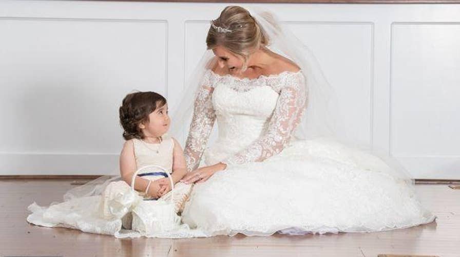 Girl battling cancer is the flower girl at her bone marrow donor’s wedding
