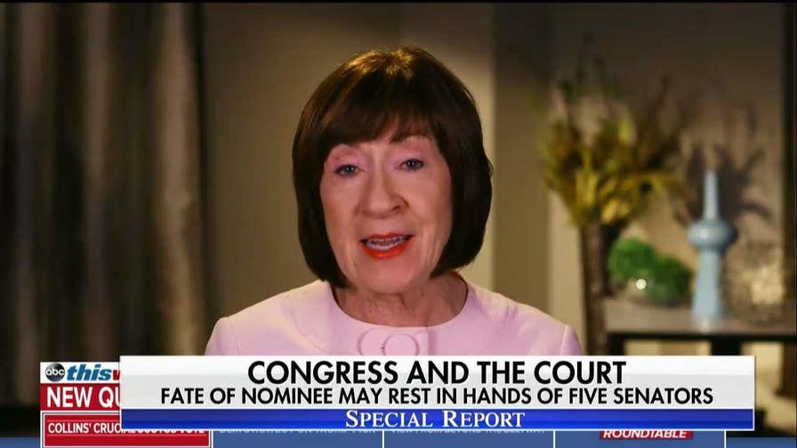 Brit Hume on Collins, Murkowski on Supreme Court Pick