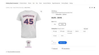 Walmart pulls controversial 'Impeach 45' clothing  from website after harsh feedback