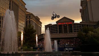 Travis Pastrana successfully recreates three of Evel Knievel's famous jumps