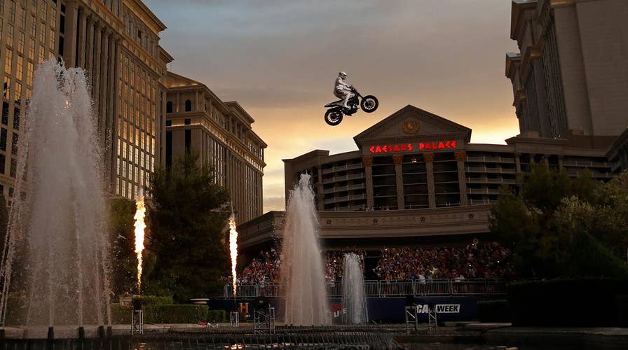 Travis Pastrana successfully recreates three Evel Knievel jumps