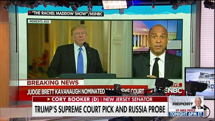 Cory Booker Rips President Trump Supreme Court Pick of Brett Kavanaugh