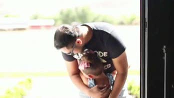 Girl, 7, meets National Guard veteran who donated bone marrow that saved her life