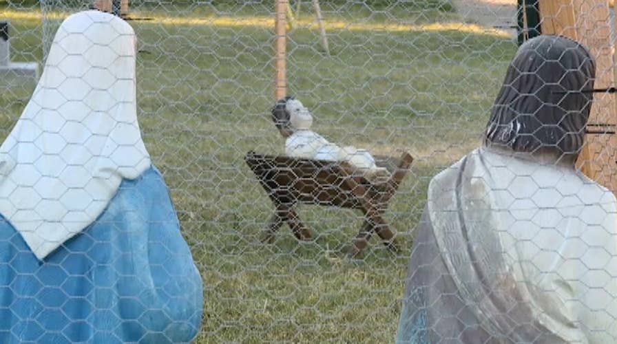 Nativity scene used to protest family separations