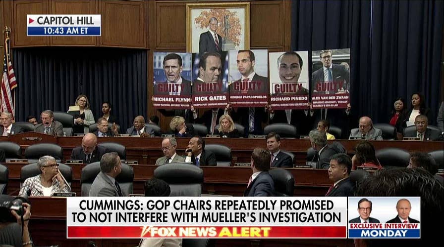 Rep. Cummings Brings Posters of Guilty Trump Officials to Strzok Hearing