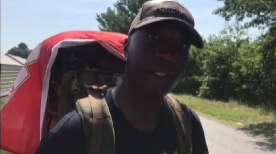 Veteran walking across the US to raise PTSD awareness