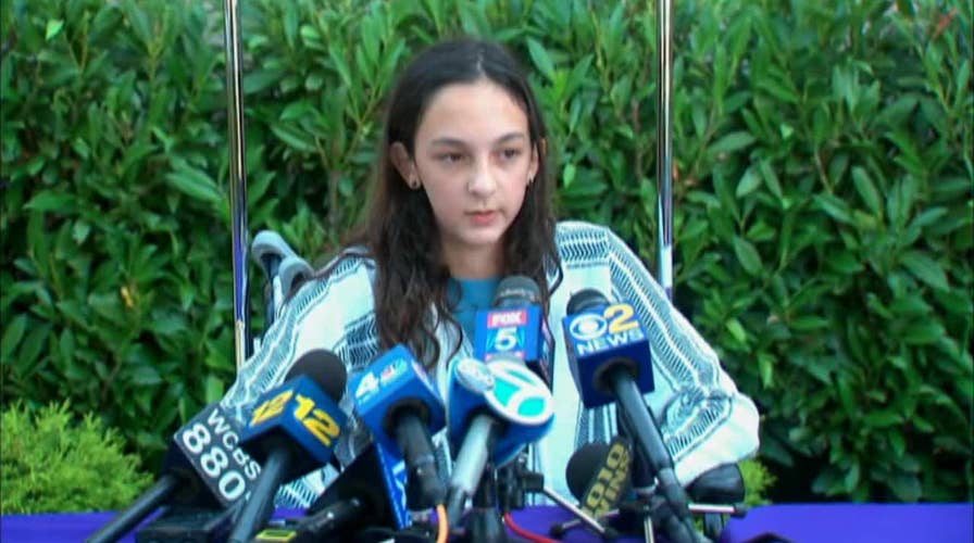 Girl describes Long Island shark attack at press conference