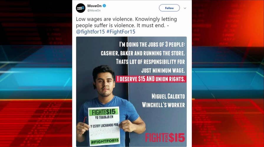 Progressive Group MoveOn: 'Low Wages Are Violence'