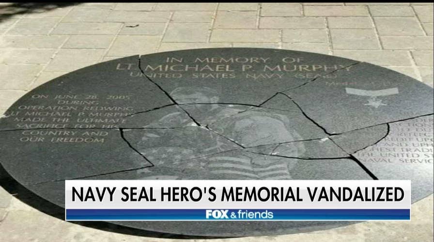 Former Navy SEAL Reacts to Vandalized Memorial for Slain Partner