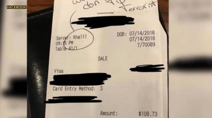 Texas waiter latest to fake 'racist' receipt to get sympathy