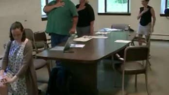 Connecticut official slammed for taking a knee to protest Trump during pledge