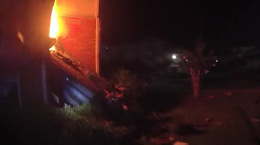 Shocking video: Stolen car crash ends in flames