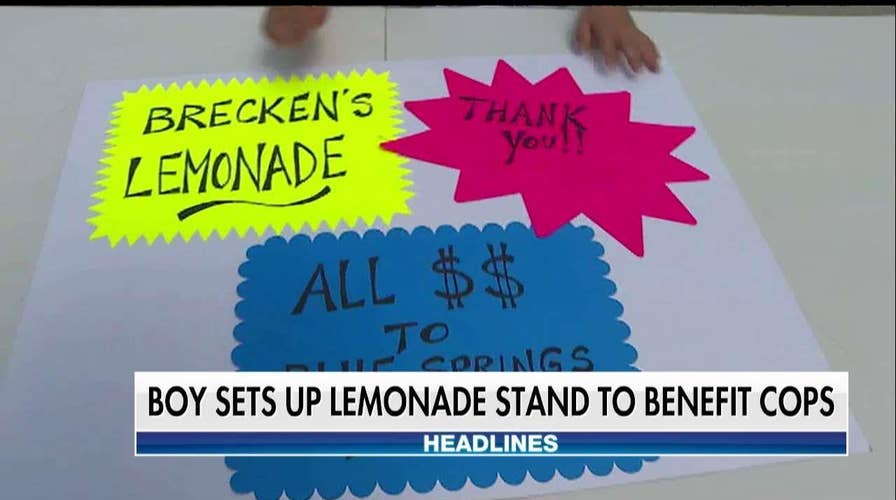 Missouri Boy, 8, Sets Up Lemonade Stand to Benefit Local Police Officers