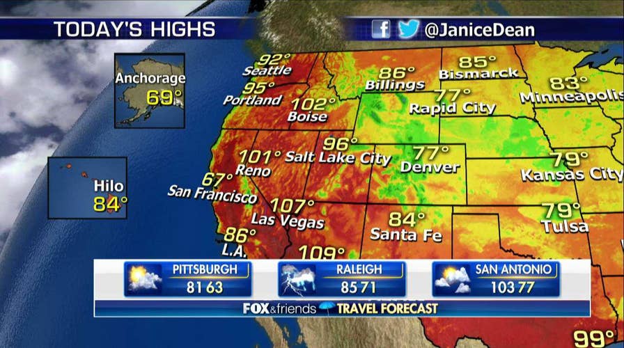 National forecast for Monday, July 30