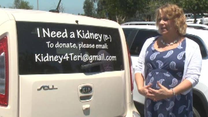 Woman finds kidney donor by posting a sign on her car
