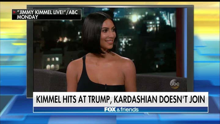 Kim Kardashian Does Not Join in Kimmel's Trump-Bashing