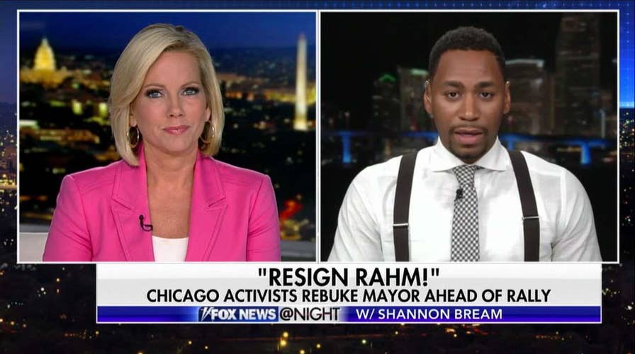 "Resign Rahm!"... Protesters prepared to be arrested over Chicago violence.