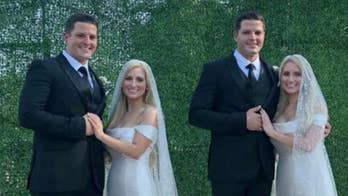 Identical twin sisters marry identical twin brothers at Twins Day festival