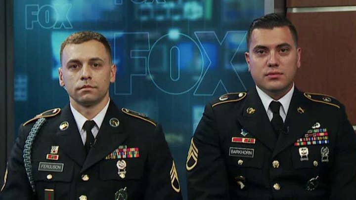 Army recruiters save flag that fell in storm