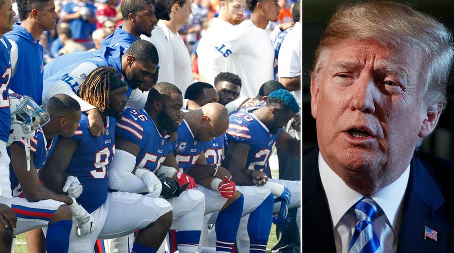Preseason football protest draws Trump's ire