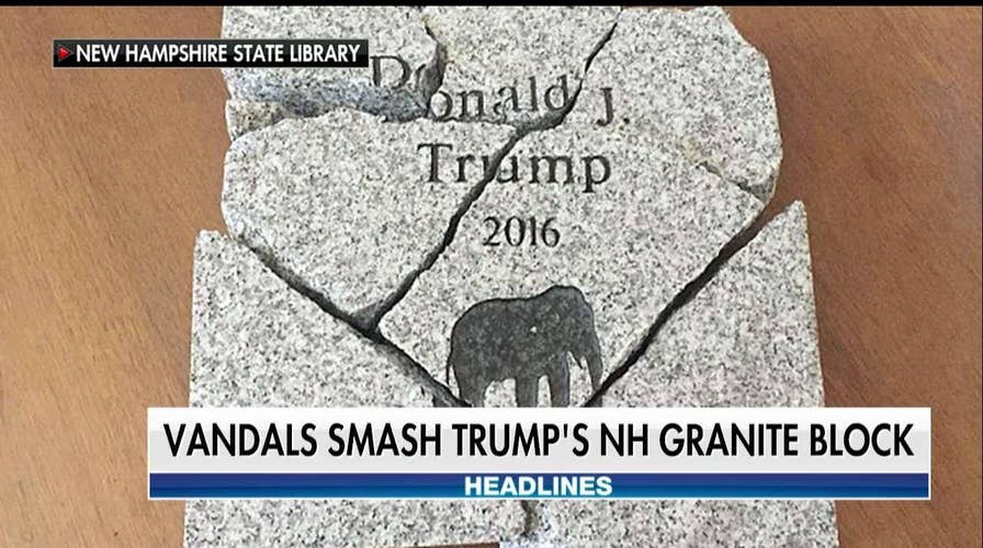 Granite Block Commemorating Trump's NH Primary Win Vandalized