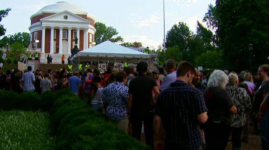 Students hold rally against white supremacy in Virginia