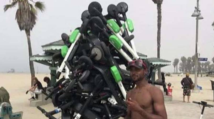 Frustrated Californians trashing electric scooters: report