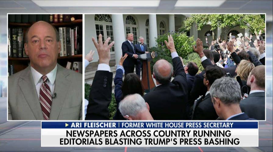 Fleischer: Newspapers Played Into Trump's Hands by Running Editorials Condemning His Press-Bashing