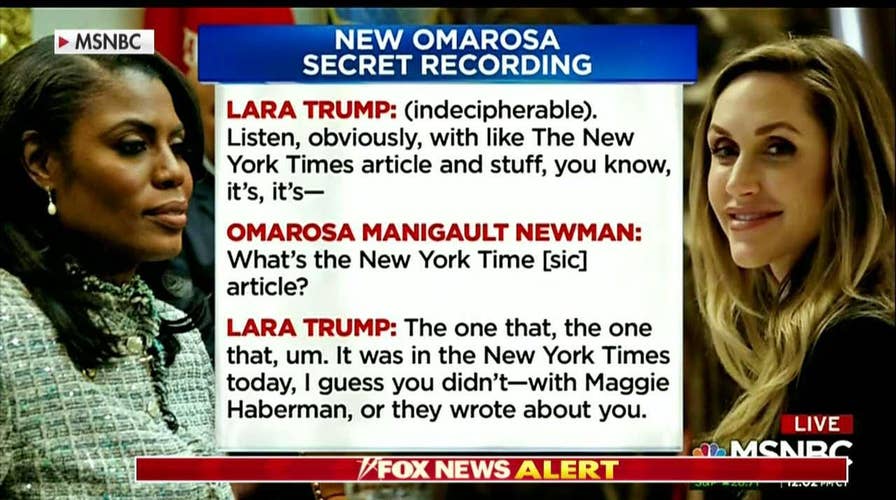 Spicer reacts to Omarosa-Lara Trump recording.