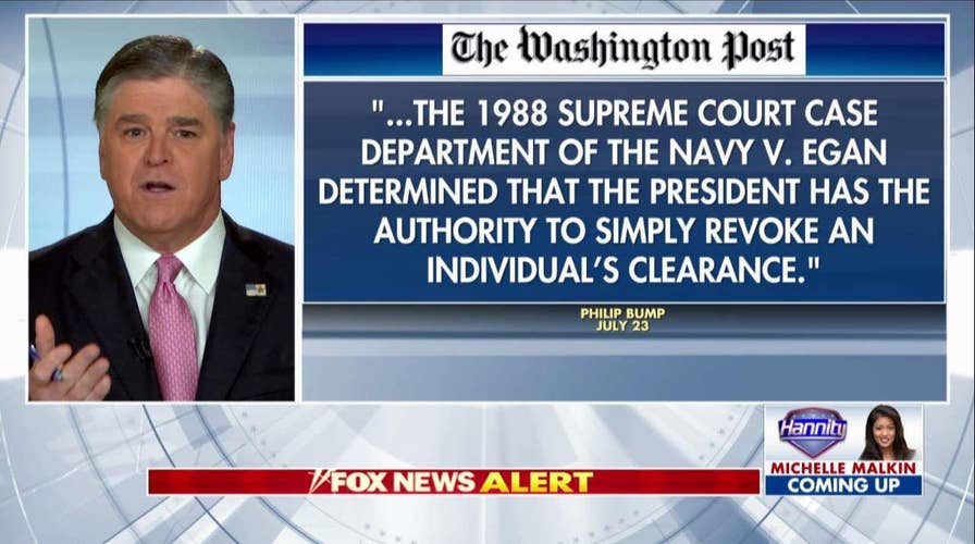 Hannity Monologue on Security Clearances