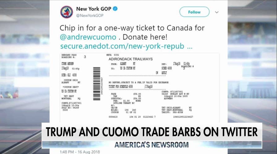 NY GOP Buys Cuomo a One-Way Ticket to Canada After America 'Never Great' Remark