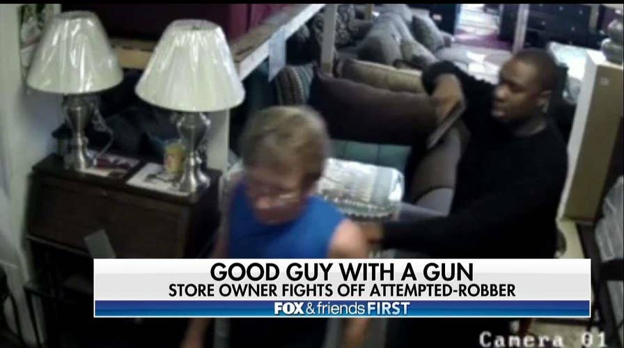 Gun-Toting Furniture Store Owner Turns the Tables on Would-Be Armed Robber