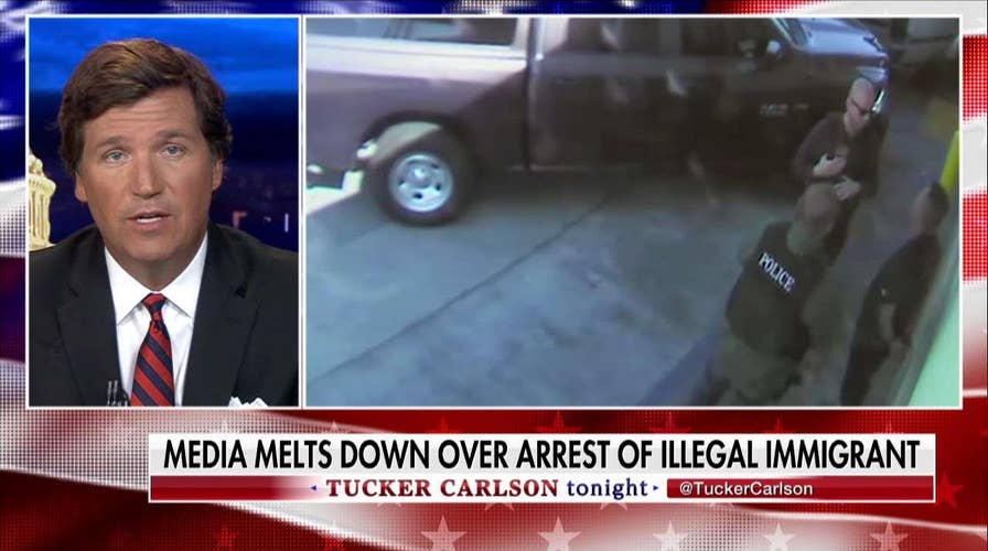 Tucker Blasts Media for 'Propaganda' on ICE Arrest