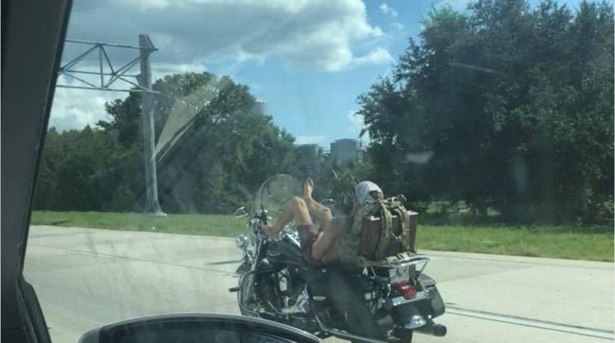 Florida resident captures video of motorcyclist steering with feet