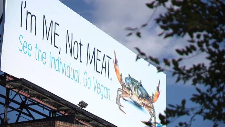 PETA billboard urges Baltimore residents not to eat crab