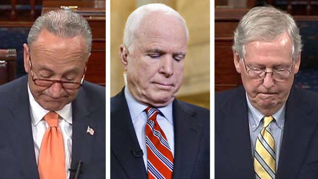 Senate colleagues pay tribute to John McCain