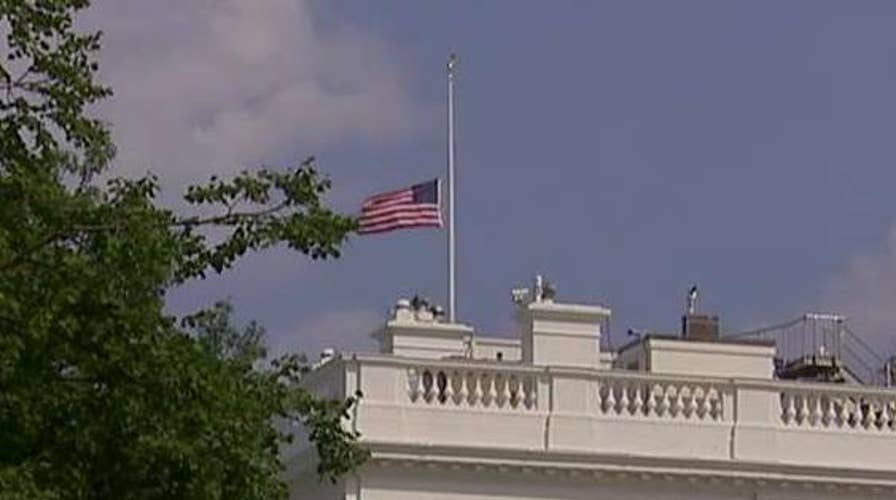 American flag at White House back at half-staff