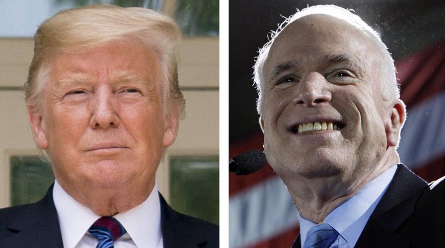 President Trump: Our hearts and prayers to McCain family