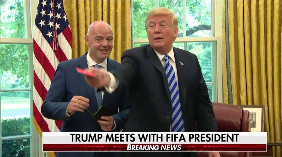 Trump Red Cards the Press at FIFA Event