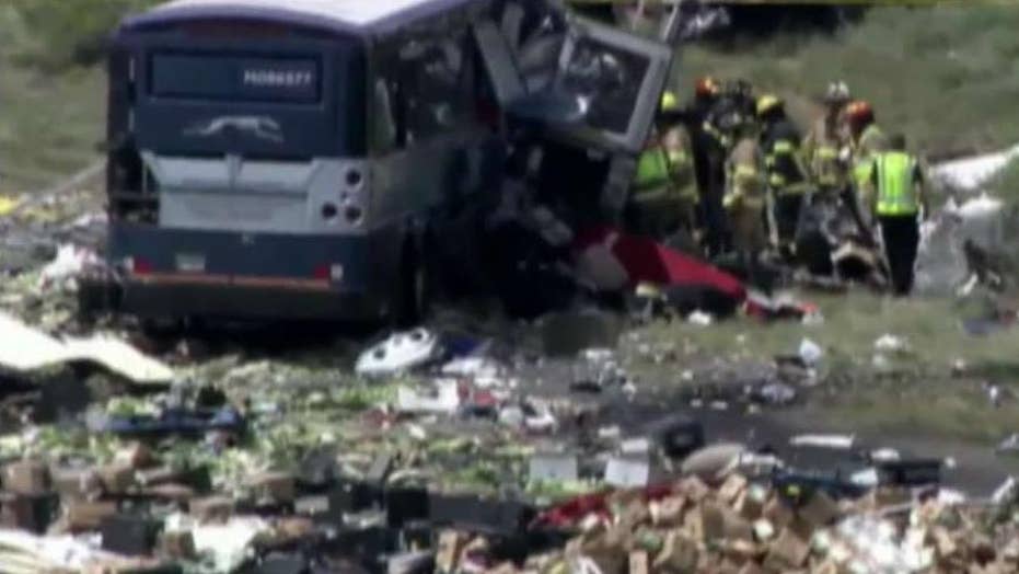 Blown tire may be cause of headon crash that left at least 8 dead in