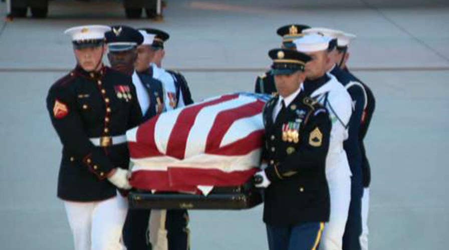 John McCain's casket arrives at Joint Base Andrews
