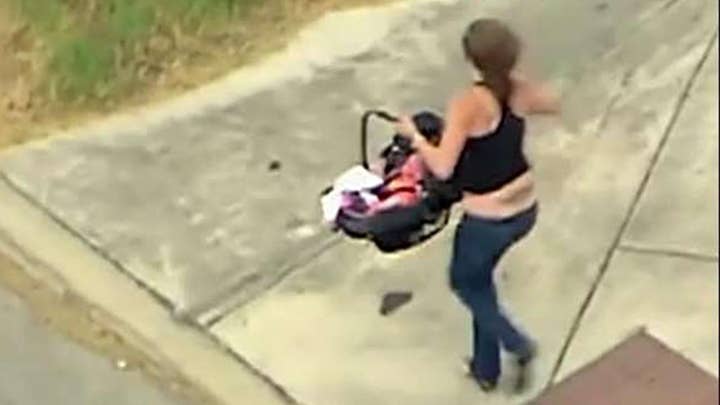 Woman with baby leads police on wild car chase