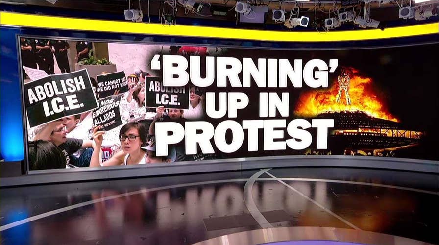 Burning Man Attendees Protest ICE, Tech Companies by Constructing Giant Cage