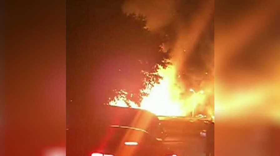 Truck carrying Axe body spray explodes