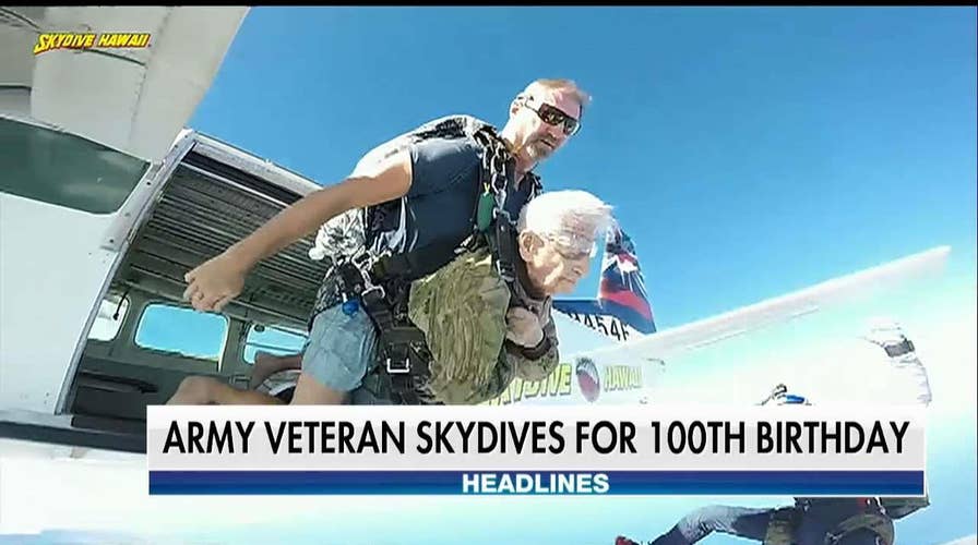 WWII Veteran Skydives to Celebrate His 100th Birthday