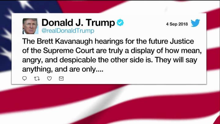 Trump slams treatment of Kavanaugh at confirmation hearing