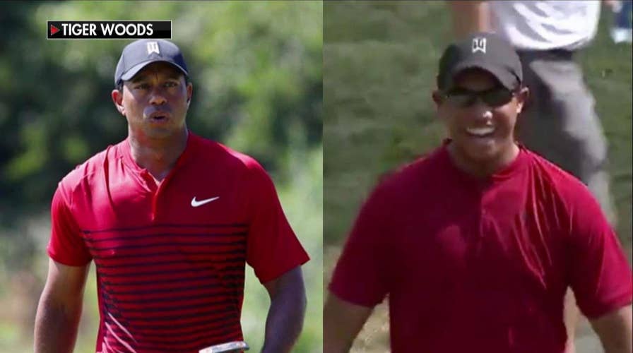 Tiger Woods Impersonator Poses With Fans at PGA Tour Event